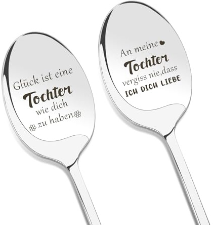Geschenke Für Tochter Von Mama Vater Geburtsgeschenk Löffel 2 Stk Mutter Tocher Papa Mädchen Geschenke Für Mädchen Mama Schulabschluss Geschenk Für Meine Tochter Ostergeschenk Von Papa
