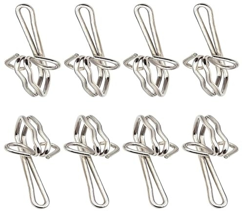 GZSYWZ 100 Pieces Curtain Hooks - Rustproof Metal Curtain Header Tape Drapery Hooks Heavy Duty Curtain Hooks Multi-Purpose Hooks Door Curtains Shower Curtains Accessories(Silver)