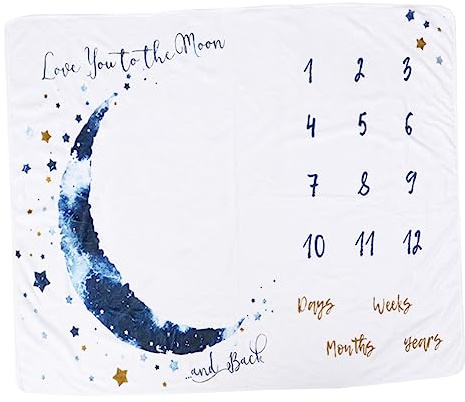 ifundom Monatsdecke für Babyfotos Neugeborenen-fotodecke Geräumige Decke aus Hochwertigem Material für Babypartys Babygeschenke oder Taufen