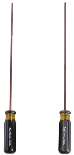 VILLCASE Lot De 2 Tournevis Fins Plats Longs Et Difficiles À Atteindre Tournevis Longs Longs Et Plats Tournevis À Tête Plate Et À Long Manche