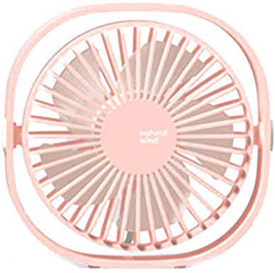 Klaisy Ventilador de mesa giratorio de 360 grados de bajo ruido, pequeño ventilador de refrigeración portátil USB para oficina en casa, fácil de usar