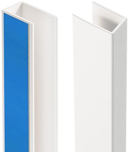 schattenfreu.de Rollo U Führungsschiene (Paar) – Rollos Seitenführung, Schienen für Verdunklungsrollo, Kassettenrollo, Thermo-Rollo, in 10-240 cm Länge, Kunststoff, Weiß