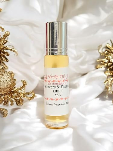 Pink Vanity Oil Co. Flowers and Flames Type Perfume Fragrance Oil, 10ml Lavender Floral Vanilla Scent