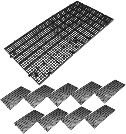 ifundom 10pcs Aquarium Divider Mesh Plastic Grid Panel Adjustable Fish Tank Partition for Aggressive Fish Separation Easy-cut Breeding Divider Baffle Net Tank Devider
