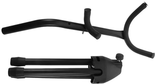 Garneck Soporte Fácil Saxofón de Acero Tenor Portátil en Negro para Aleatorio Estilo y Ligero de Transportar, Adecuado Uso Casa Aula de Música