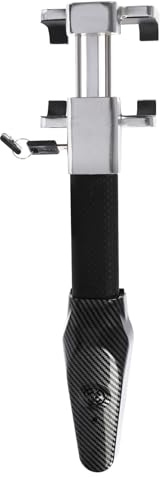 Antirrobo Coche Cerradura del volante con alarma de 130dB, dispositivo antirrobo para coche, cerradura seguridad para vehículos para coches/SUV/camiones Barra Bloqueo Volante