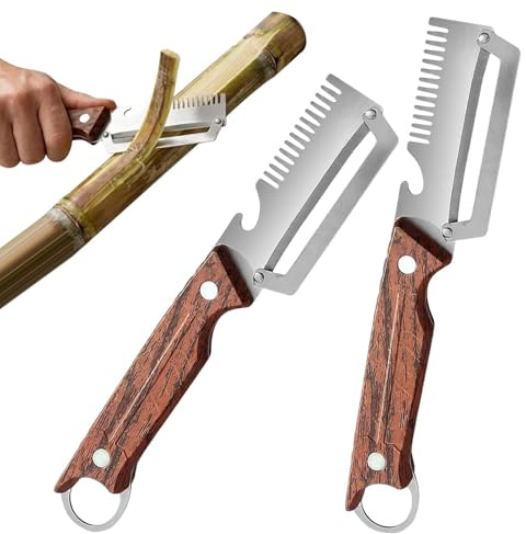 Pelador multifuncional de acero inoxidable con mango de madera, incluye abrebotellas, juego de 2 y pelador de frutas, para calabaza, patatas, zanahorias, pepinos, kiwi, hogar, restaurante, barbacoa