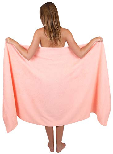 Betz Badetuch XXL 100x200 cm 100% Baumwolle – Weiches Frottee Saunatuch & Strandtuch – Pflegeleicht & saugstark – Palermo Serie – Farbe Apricot