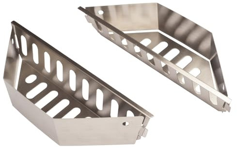 JX Holzkohlekörbe aus Edelstahl (2 Stück) – Brikettkörbe, kompatibel mit Weber Kugelgrill, Weber One-Touch, Weber Performer, Weber Master Touch – Perfekt für indirektes & direktes Grillen
