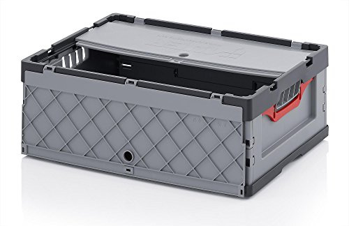 Auer Faltbox 60 x 40 x 22 mit Deckel faltbare Aufbewahrungsbox klappbare Transportbox 60x40x22