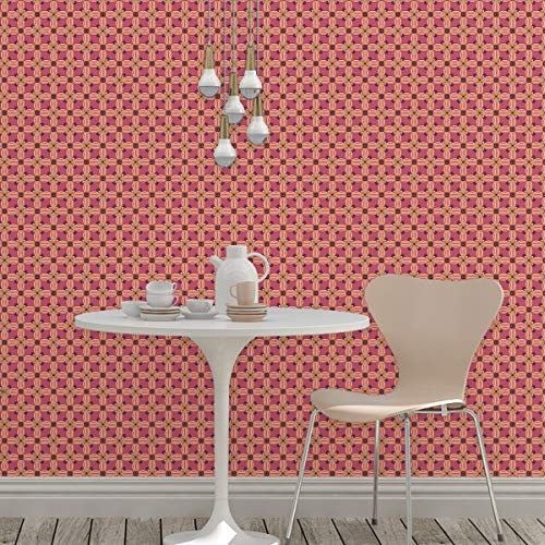 Gräflich Münster'sche Manufaktur lila Art Deko Lilly Ornamenttapete mit Retro Muster - Vliestapete Ornamente, Vintage GMM Design Tapete z.B. für Büro Flur (H: 3,5m B: 46,5cm)