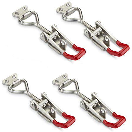 Set di 4 blocchi di tensione JUNKER M8 (forza di tenuta 600kg, bloccabile) Blocco di sicurezza regolabile in acciaio inox SS304