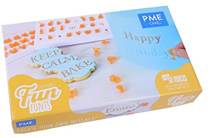 PME Fun Fonts - Alphabet Lettres Majuscules et Minuscules Pour la Décoration de Gâteaux, Lot de 52, Collection 2