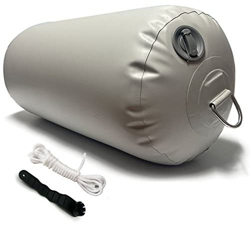 DSCRAFT 18 x 40“ PVC Inflatable Boat Fender, Light Grey