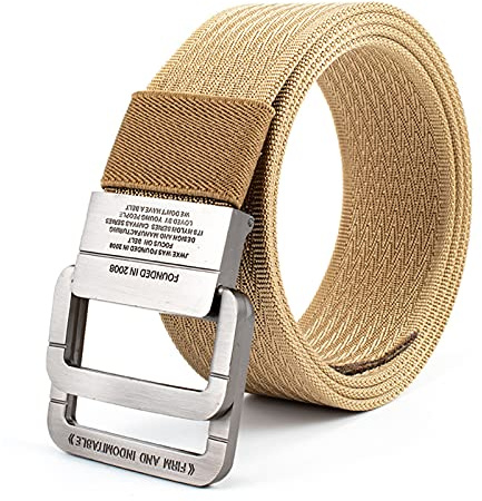 Stoffgürtel Canvas Gürtel, Unisex Männer Frauen Casual Wild Woven Belt, Portable Free Adjustment 125CM Multicolor Gürtel, Für Jeans, Hose (Brown)