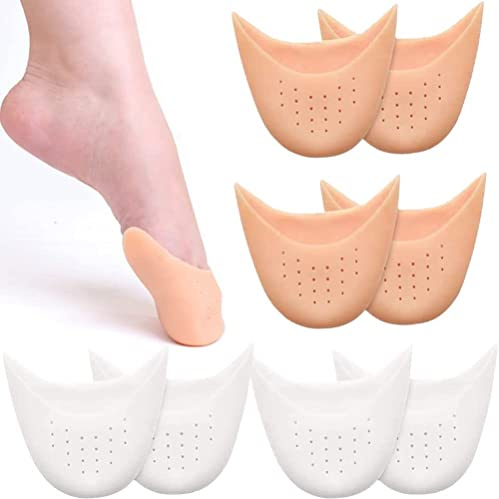 LATRAT 4 pares de protectores de dedos de silicona para zapatos de ballet para niños, almohadillas de gel transpirables, para zapatos de ballet, zapatos de tacón alto