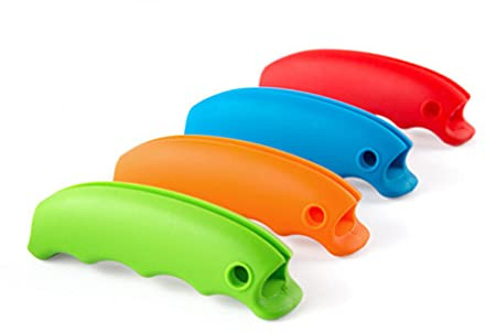 Veemoon 1PC Grocery Bag Comfort Silicone Holder Carrier Bags Handles Accessory Portable Grocery Tote Holder Professional Shopping Helper, Random Color