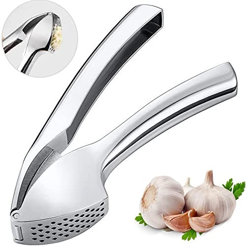 FIYSON Ail Broyeur D'Ail Presse Ail Inox Professionnel Presse Ail en Acier Inoxydable Presse Ail Denoyauteur Utilisé Comme Gadget Multifonctionnel Pour Faire de la Pâte D'Ail Dans la Cuisine