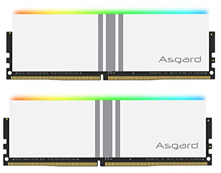 Mémoire RAM DDR4 Asgard Valkyrie Series 16 Go (2 x 8 Go) 288 broches DRAM DDR4 3600 CL18-22-22-42 1,35 V Dual Channel Modèle Barrette de Ram Mémoire Interne – Blanc