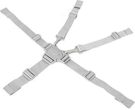Arnés Para Silla Alta, Arnés de Seguridad Para Bebé de 5 Puntos, Correa Universal Ajustable Para Silla Alta Para Silla Alta/Cochecito, Accesorio Para Cochecito Infantil (Gris)