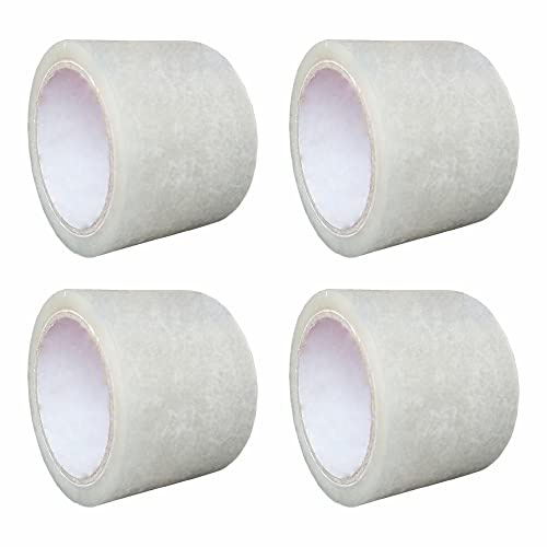 M1SS (4 Rolls) – Heavy Duty Tape Wide Clear Tape 3 Inch Strong Adhesive Waterproof Clear Packaging Tape for Packing Parcels, Boxes, Cartons, Postage, Moving House 42 Micron 72mm x 66m