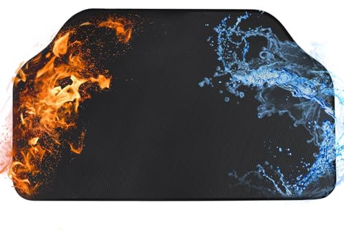 Weigudoc Stuoie per Caminetti Stuoie Antincendio,Pannelli Parascintille Semicircolari,Stuoie per Bracieri per Aree con Camini,Tappeti Ignifughi,Stuoie per Forni,Protezioni per Caminetti(102 * 60cm)