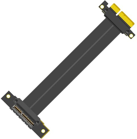 GLOTRENDS 120mm PCIe 3.0 X4 Riser Kabel für M.2, WiFi, Firewire, USB, Soundkarten, etc
