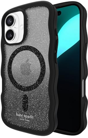 Kate Spade New York iPhone 16 Case - Compatible with MagSafe - Designer Phone Case - Wavy Nightfall