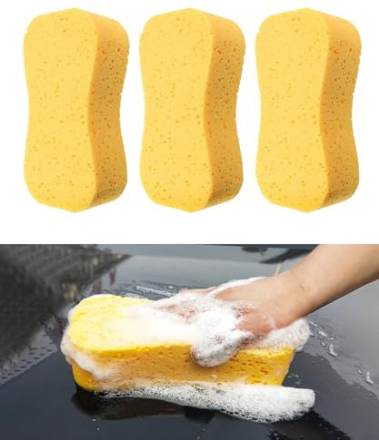 Flaconi 3PCS Éponge de Lavage Voiture Absorbante Pour Nettoyage Extérieur - Convient Pour Tous Les Types de Véhicules