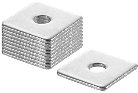 QUARKZMAN Arandela Cuadrada, M3, Placa con Orificio Redondo Acero Inoxible 304, para Reparación de Maquinaria y Construcción en Exteriores y Tornillos y Pernos, M3x12x12x1, 100Pcs