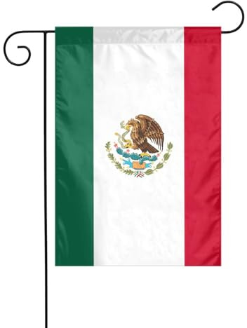 Drapeau du Mexique Drapeau de jardin réversible 30 x 45 cm, drapeaux de décoration de Noël en plein air, drapeau de cour durable