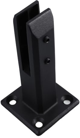 HOMSFOU Pince de verre en acier inoxydable pour balustrade de piscine et d'escalier, sans support d'installation pour balcon et main courante, clip de garde-corps en verre durable et polyvalent