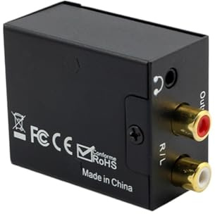 AKDDNZX Convertitore audio digitale ottico coassiale da DAC analogico SPDIF stereo 2 * 3,5 mm jack Toslink Adattatore SPDIF