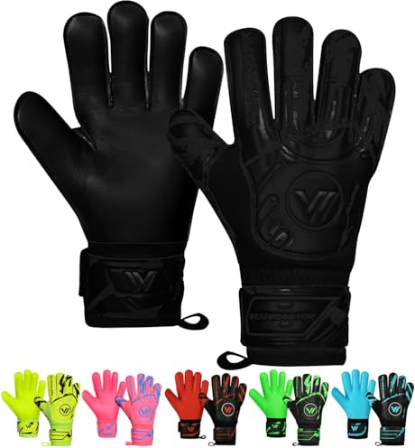 WESTWOOD FOX Guanti da portiere,protezione per le dita,guanti da portiere da calcio,bambini, ragazzi e adulti,