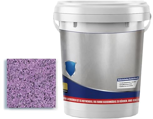 Nimedala Epoxy Sand Floor Paint, Epoxy Floor Paint, High Gloss Marble Effect Coating for Concrete, Waterproof, Non-Slip, for Basement, Wood Floors, Garage, Outdoor (Purple,500g)