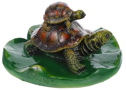 DOITOOL Décor Flottant de Bassin Résine Statue Tortue Réaliste Légère et Ornement pour Étang Intérieur et Extérieur Décoration Aquarium et Fontaine