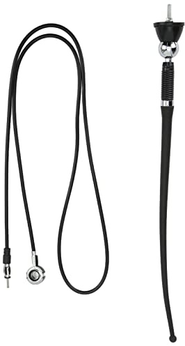 Fockety Antenne de Signal de Voiture 36cm, Noire, Résistante à l'usure, Résistante à la Chaleur, pour Toit Automobile, Universelle, ABS FM AM