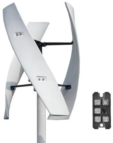 YIGECHENXIN Generación de Energía con Turbina Eólica de Eje Vertical de Bajo Ruido 12V 24V 48V Generador de Turbina Eólica con Controlador MPPT Energía Verde para el Hogar (14000W),24v