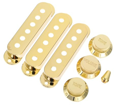 iplusmile Humbucker Tonabnehmerabdeckungen Robust Abriebfest und Rostfrei aus Kunststoff 7 Stück in Gold für E-gitarren Zubehör
