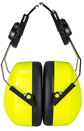 Portwest Endurance HV Clip-On Ear Protector, Size: One Size, Colour: Yellow, PS47YER