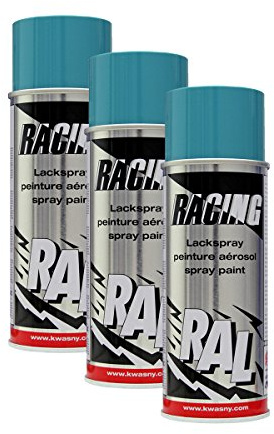 3X KWASNY 288 137 Auto-K Racing Lackspray RAL 5018 türkisblau 400ml