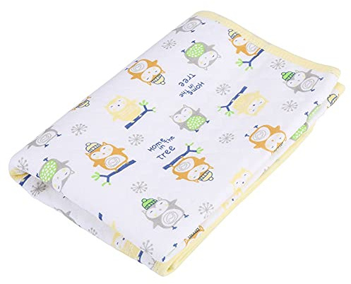 Wickelunterlage aus Baumwolle für Baby und Kleinkind – Weiche Wickelauflage mit Gelbem Muster, Ideal für Kinderzimmer Bettwäsche und Windelwechsel Zubehör