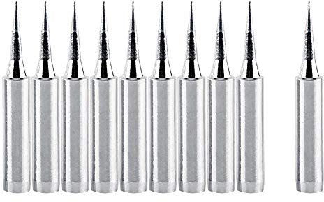 10 Ersatz Lötspitzen 900M-T-I Lötkolben Tipps Kupfer Base Bleifreie Galvanisch Eisen und Nickel Austauschbar Lötspitzen Set für Niedrig Temperatur Lötstation Werkzeug