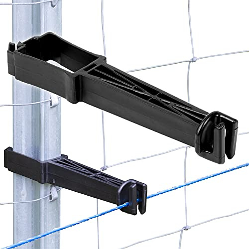 VOSS.farming 10x Abstandsisolator schwarz für Z-Profilpfosten für Wildzaun Drahtzaun