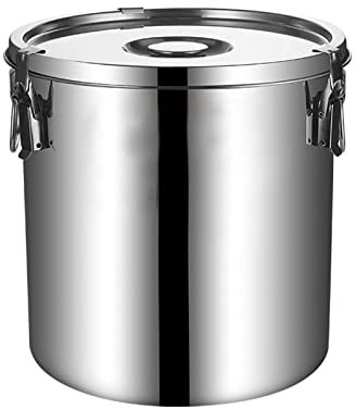 Adima 201 Edelstahl Luftdicht Milchkanne, 20-70L Schwerlast Milchkanne Milcheimer Weinkübel Ölfass Teedose Flüssig Fest Containerlagerung Mit Versiegeltem Deckel,50L