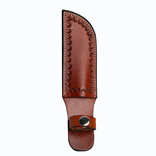 Hulara_Genuine Ledertasche Handgefertigte Echtleder-Messerhüllen mit Gürtelschlaufe Taschenmesserhalter für Gürtel 4,7 Klinge passend für Messerholster