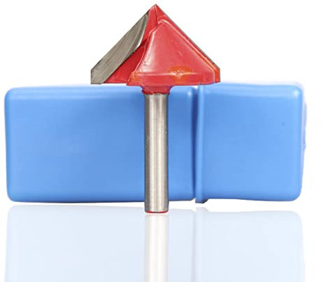 JAINGU 1 Stück 60/90/120 Grad V-Form Gravier-Bit 6x32mm V-Nut-Holz-Fräser Hartmetall-Schaftfräser Fasenfräser,6x32mm 120D