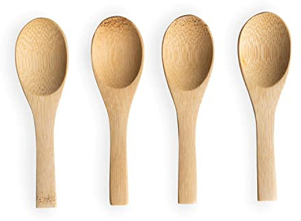 Sagaform Ellen Löffel-Set 4-teilig aus Holz in der Farbe Braun, Maße: 10,5cm x 3cm, 5018341