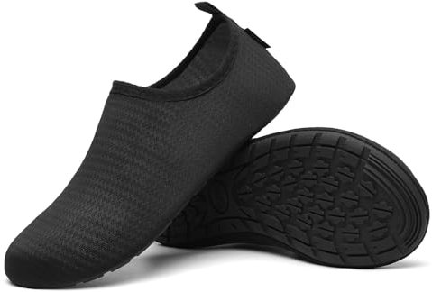 SAGUARO Badskor, simskor, vattenskor, snabbtorkande, halkfria, lätta vattensportskor för män och kvinnor, storlek 36–47, Natt, 44/45 EU