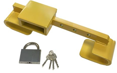 IWH Containerschloss aus gehärtetem Stahl | 019801 |Diebstahlschutz | inkl. 4 Schlüssel | Türstangenabstände von 22 cm bis 41 cm